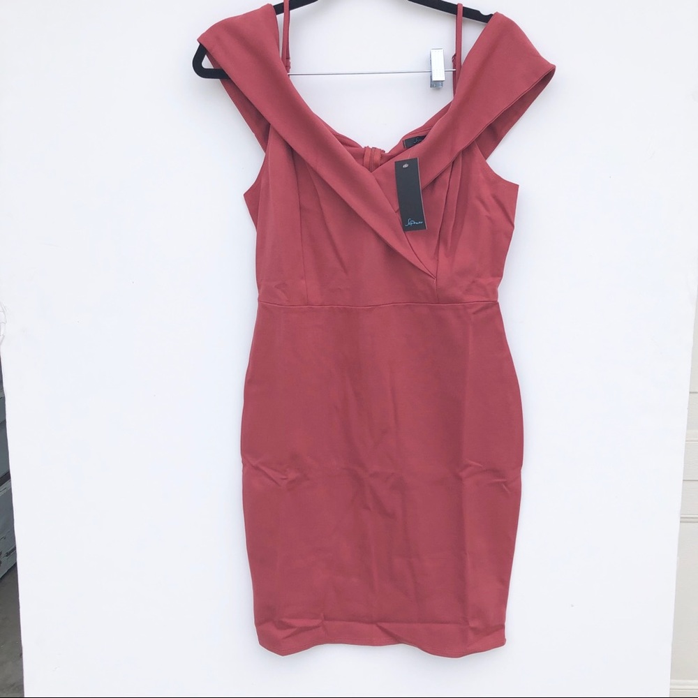 NWT Soprano Cold Shoulder Stretch Dress - Picture 2 of 8